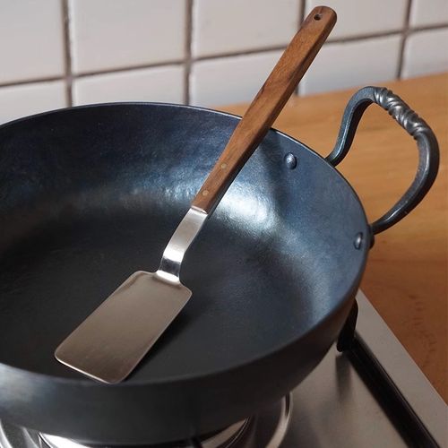 山隐造物 不锈钢铲 早餐煎铲手工制作牛排煎锅铲子煎鱼披萨家用