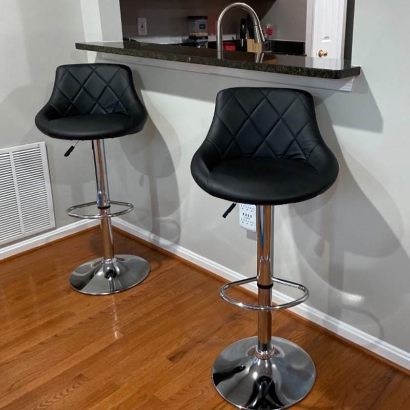 吧台椅现代简约高脚椅子酒吧高凳手机店凳子旋转吧凳升降旋转吧椅