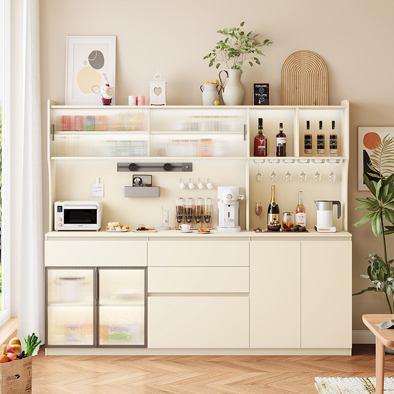 定制实木餐边柜茶水柜酒柜厨房白色简约储物柜子靠墙一体橡木高柜,住宅家具,餐边柜,淘宝优惠券,粉丝福利购,淘宝优惠卷