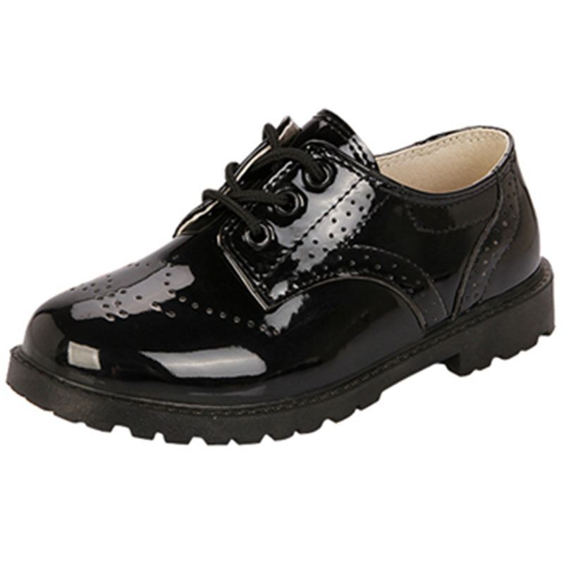 男童春款皮鞋2020儿童表演出鞋6花童鞋学生7黑色8加绒礼仪8鞋校鞋