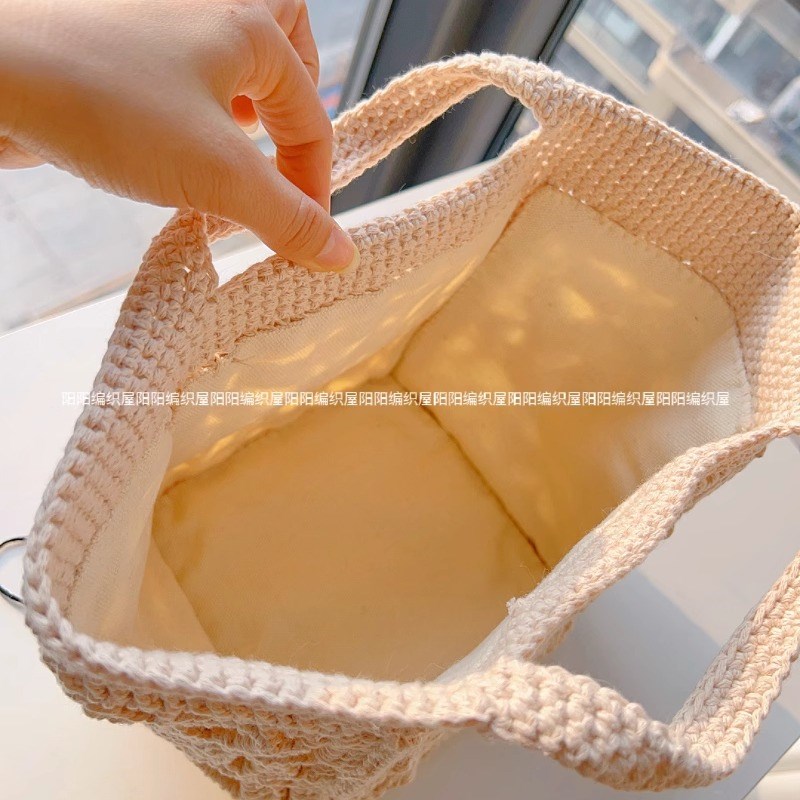 diy手工编织材料包祖母格花片手提包棉线钩针硬挺夏季闺蜜礼物
