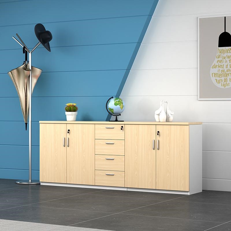 办公室文件柜地柜木质矮柜储物柜带锁资料柜隔断杂物收纳柜长条柜