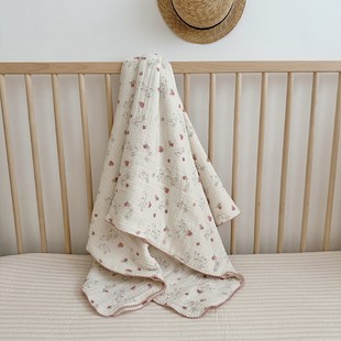 新生儿浴巾纯棉婴儿4层纱布洗澡z包被包单春夏超软a类母婴级盖巾