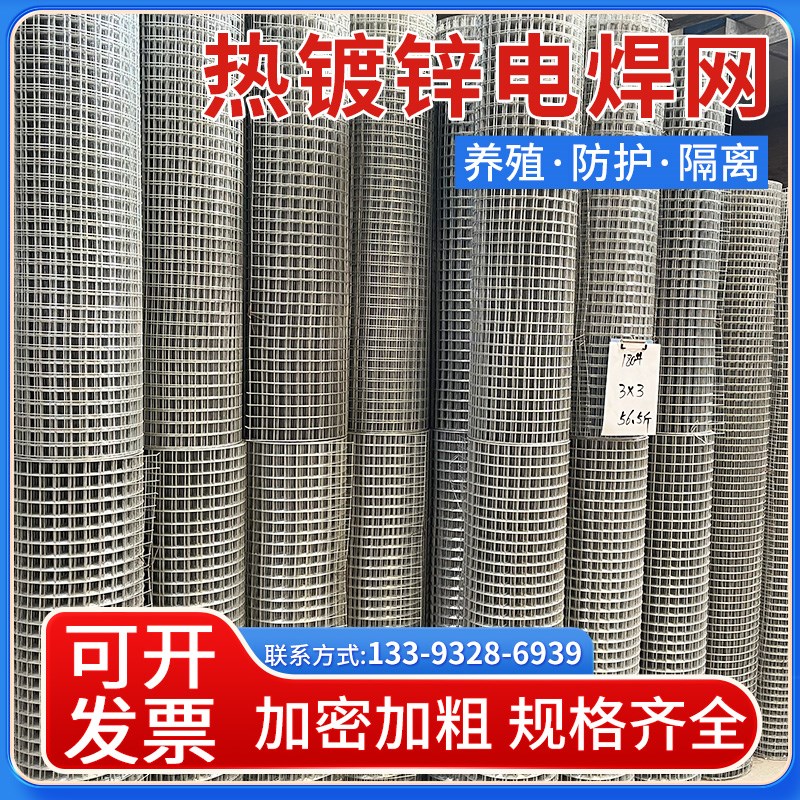 铁丝网围栏阳台防护网热镀锌电焊网窗户护栏钢丝网防鼠栅栏养殖网