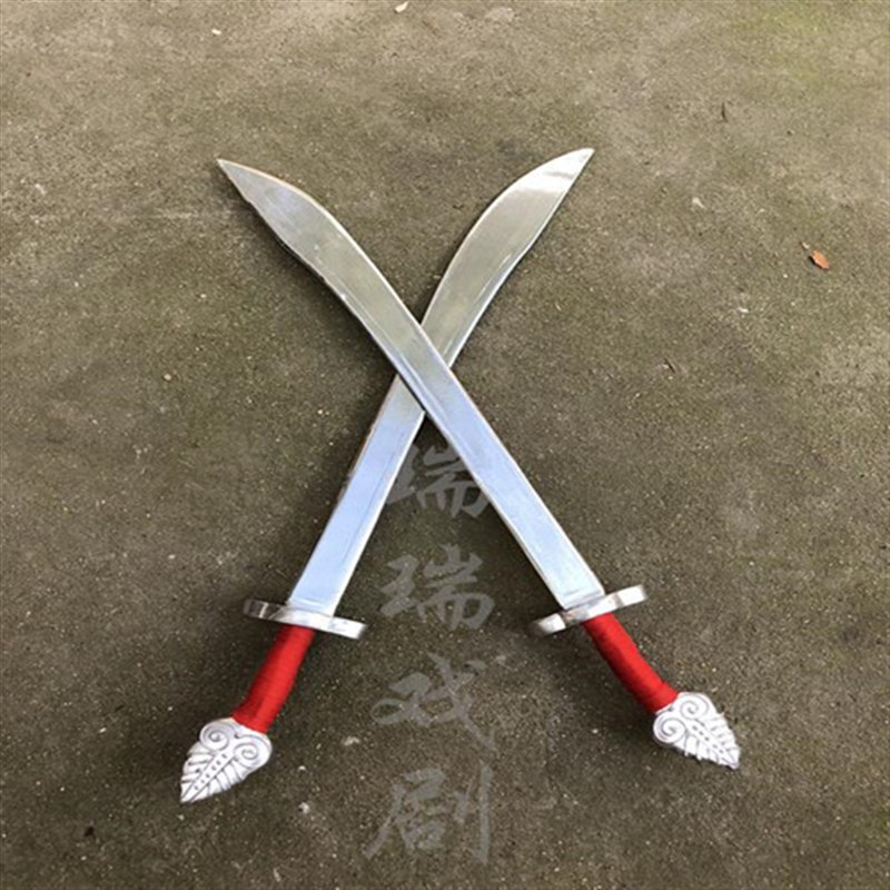 戏剧戏曲表演单刀京剧道具练功男女单刀武术木竹制刀披武生武旦小