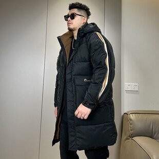 300斤冬季新款大码男士加厚羽绒棉服过膝中长款棉衣加肥加大棉袄