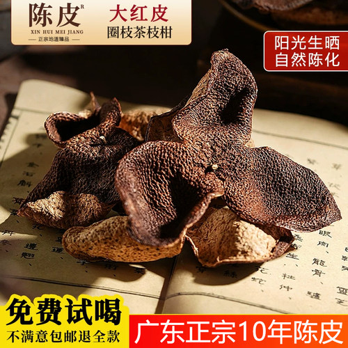 广东老陈皮10年新茶话会陈皮泡茶专用陈皮干茶枝柑特产官方旗舰店