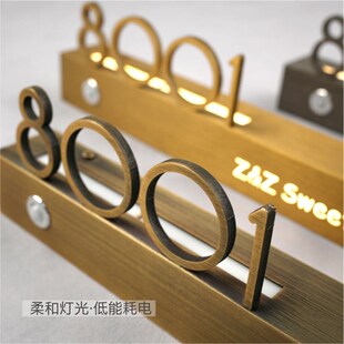 高档庭院别墅入户门感应发光门牌户外防水家用门牌平安喜乐牌定做