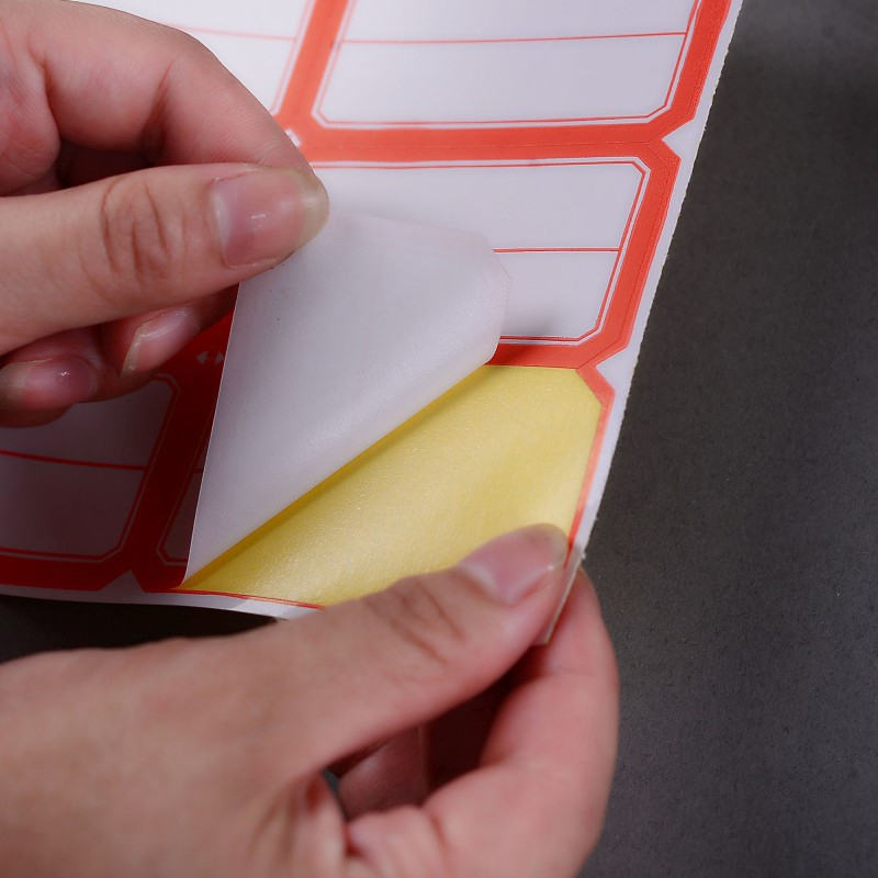 红蓝绿三色不干胶标签纸 自粘性小标签贴纸标价贴分类贴纸55张/包