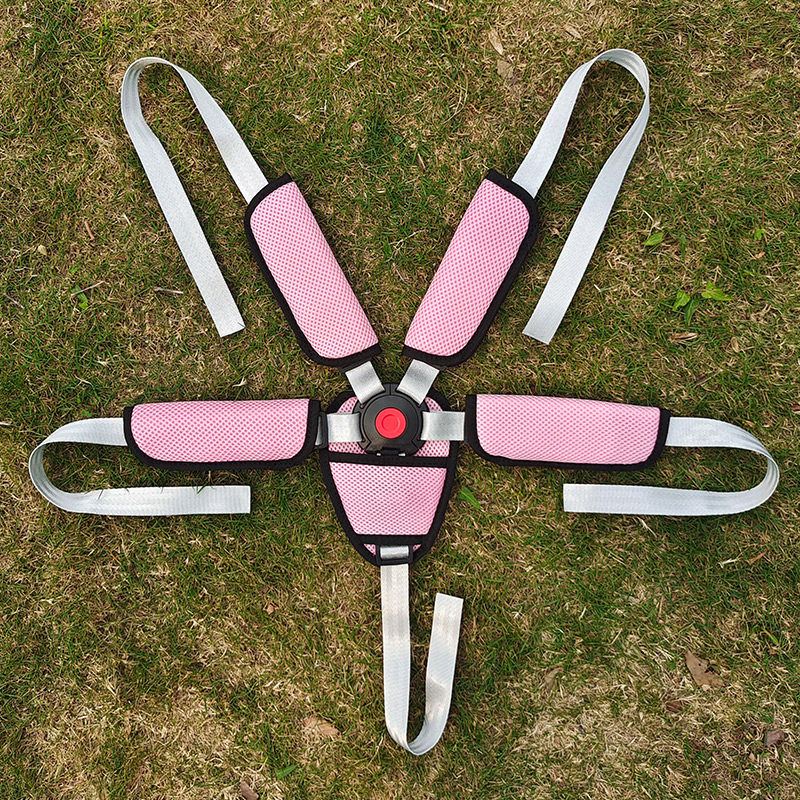 餐椅推车通用五点式安全带儿童遛娃神器电动车座宝宝固定绑带配件