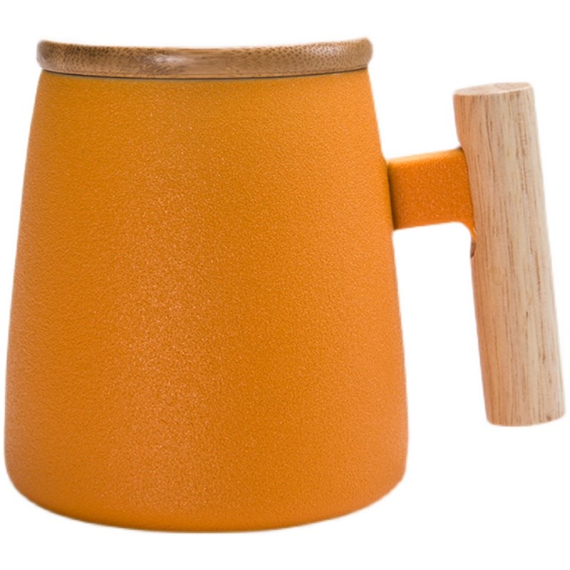 带盖马克杯定制茶水分离陶瓷杯粗陶大容量过滤泡茶杯子个人办公室