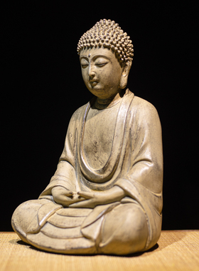 新中式摆件佛像如来佛祖坐佛过道走廊玄关桌面禅意装饰品佛道摆设