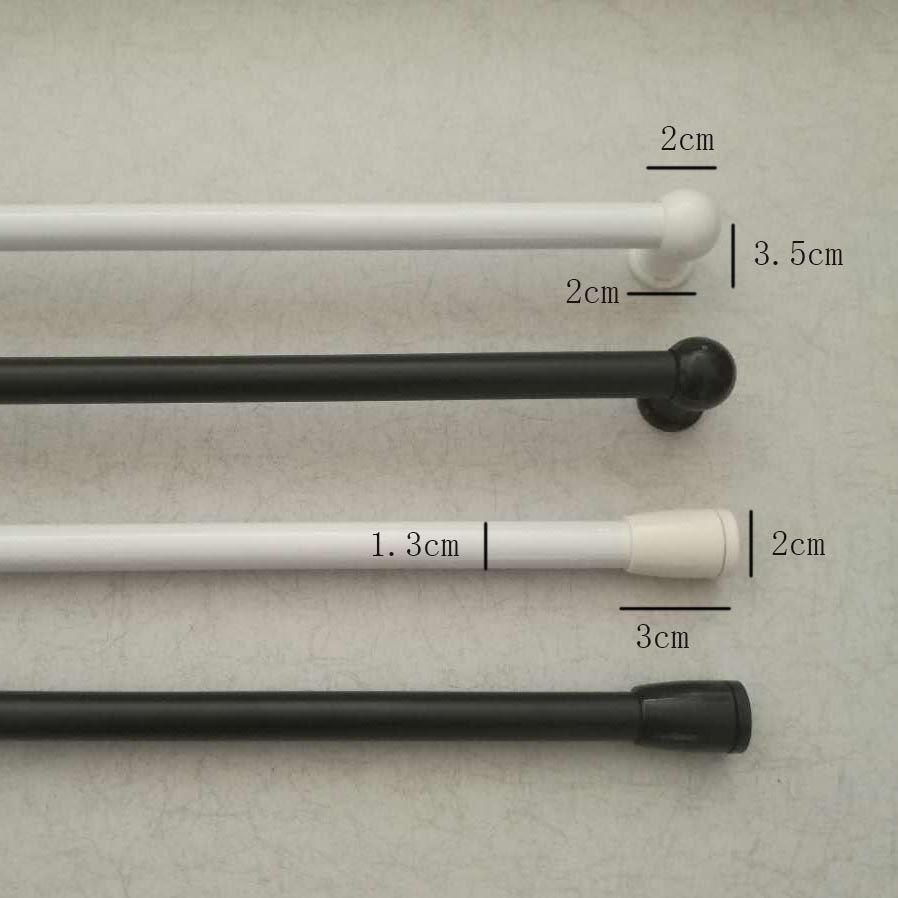 铁艺绷纱杆可拆卸免打孔内开人橱柜半帘门帘窗帘杆咖啡帘超细杆子