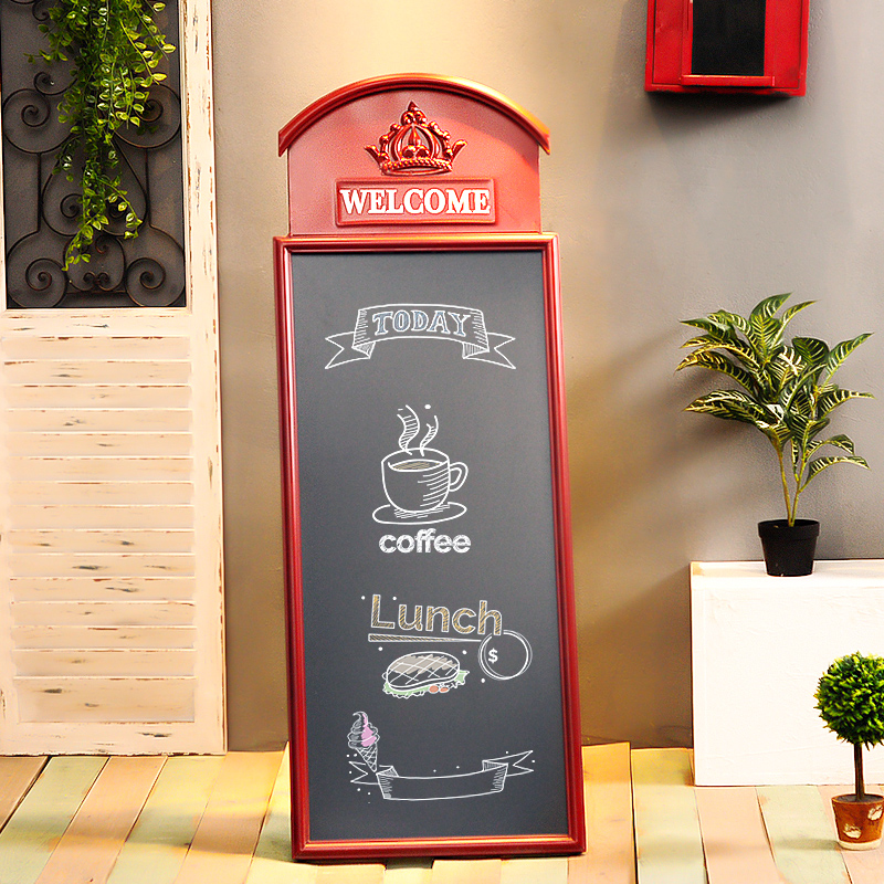 复古工业风留言板酒吧咖啡馆餐厅创意落地黑板挂件墙上装饰品壁挂
