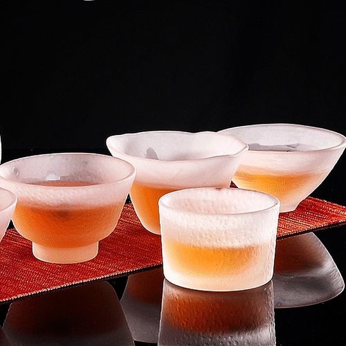 手工玻璃主人杯小茶杯酒杯琉璃梅子酒杯单杯加厚日式初雪品茗杯