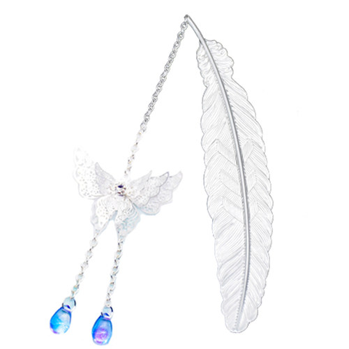 古风金属书签中国风羽毛创意生日礼物精美文具古典学生礼品送闺蜜