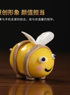 东方泥土《勤劳》纯手工创意蜜蜂小动物摆件居家办公室桌面装饰品