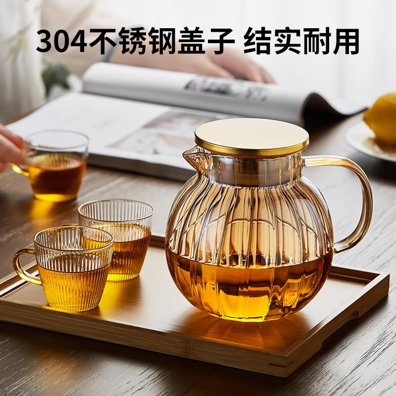 6B76玻璃茶壶耐高温加厚茶水分离家用电陶炉烧水花茶大泡茶壶茶具