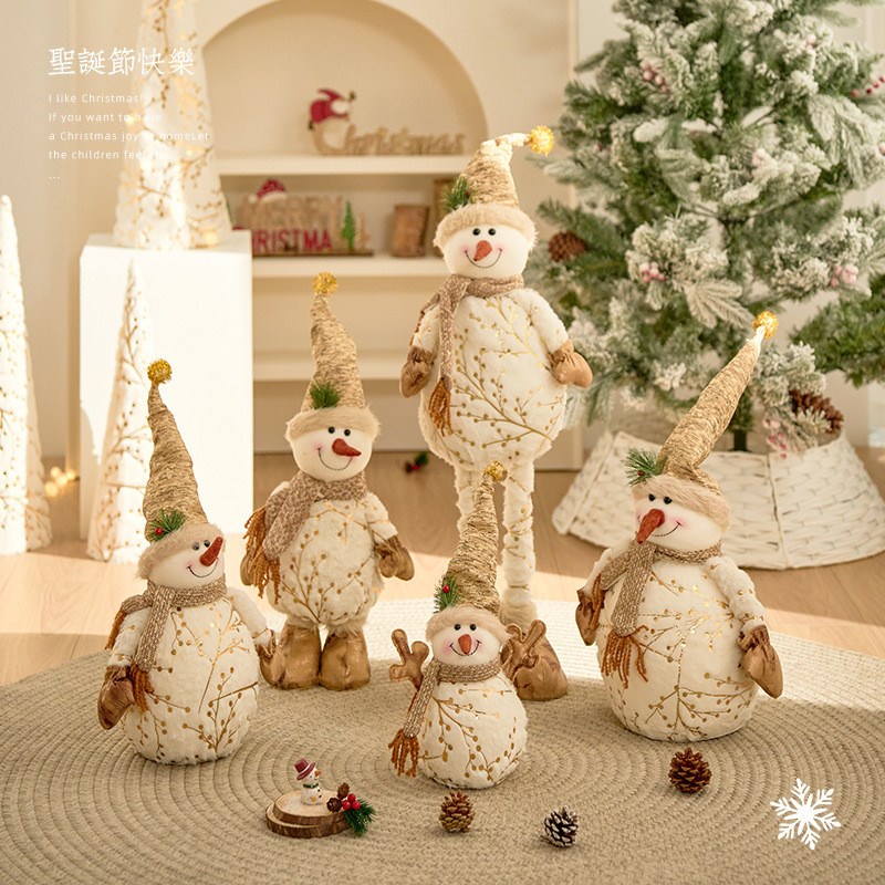 圣诞节装饰品拍照道具场景布置气氛小配件店铺门摆件玩偶雪人摆件