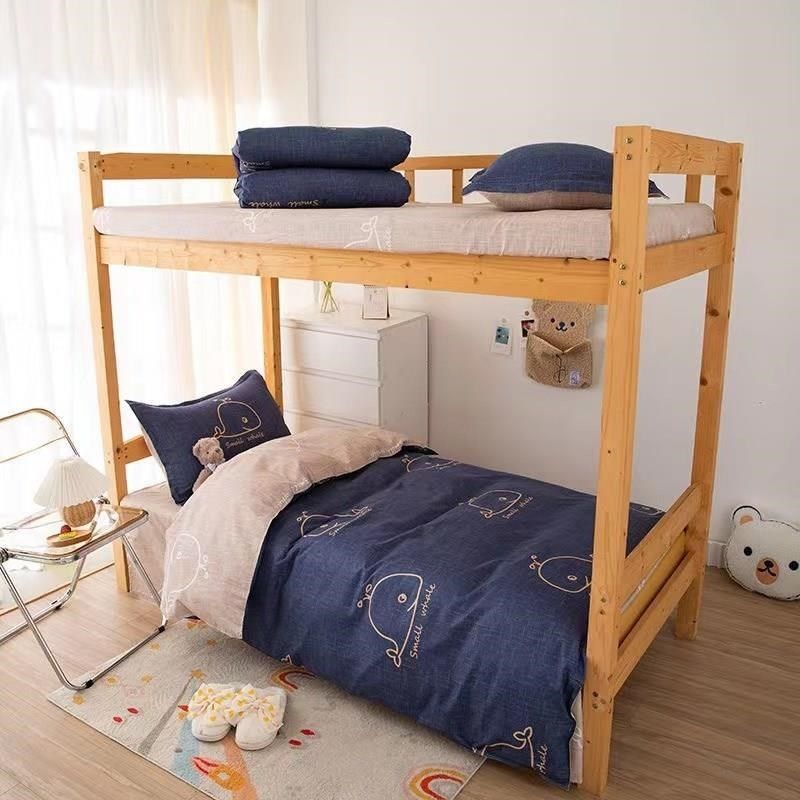 学生宿舍单人床单三件套磨毛水洗棉被套被子床上四件套被褥套装六