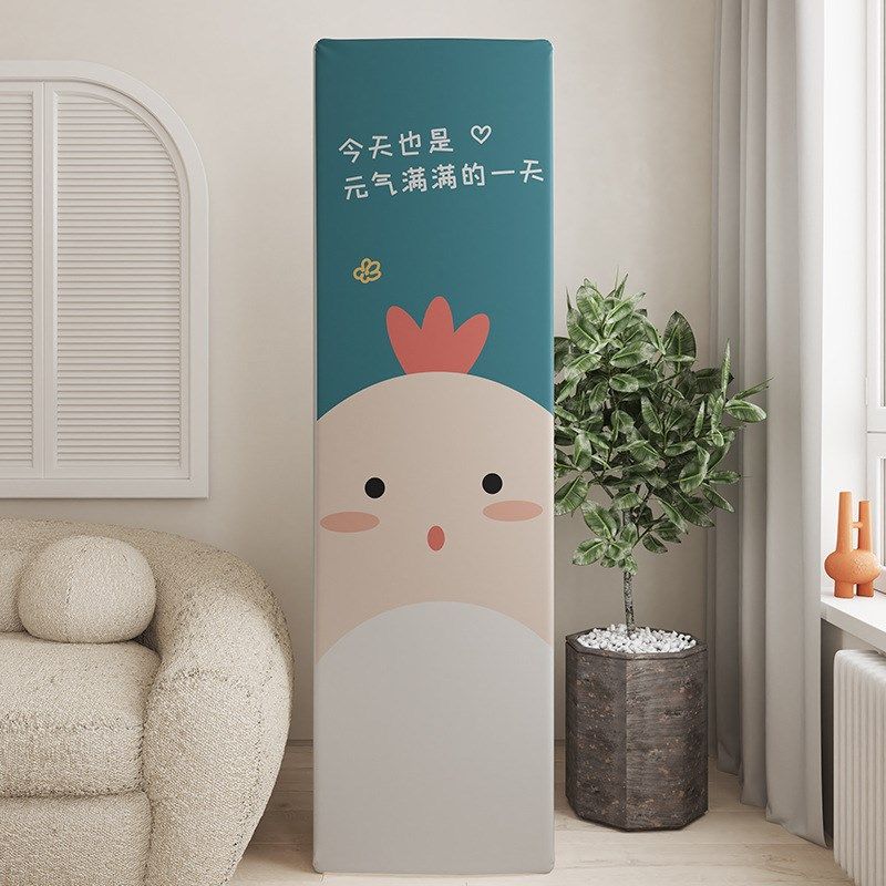 卡通空调罩四季空调防尘罩加厚绒布印花保护套弹力全包方形柜机罩