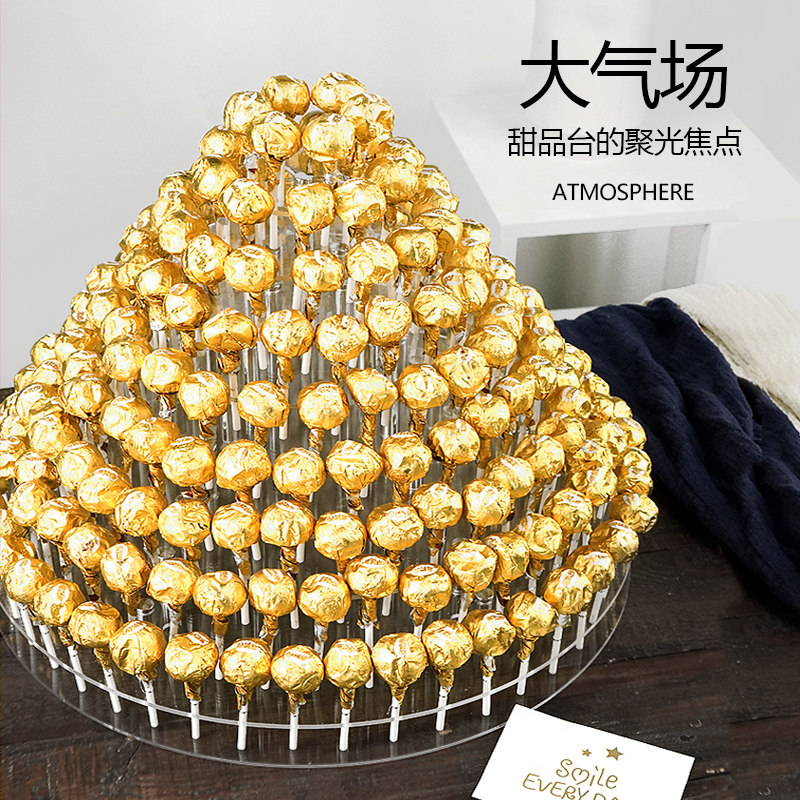 多层圆形棒棒糖架棒棒糖插座棒棒糖蛋L糕架糖果架亚克力蛋糕架