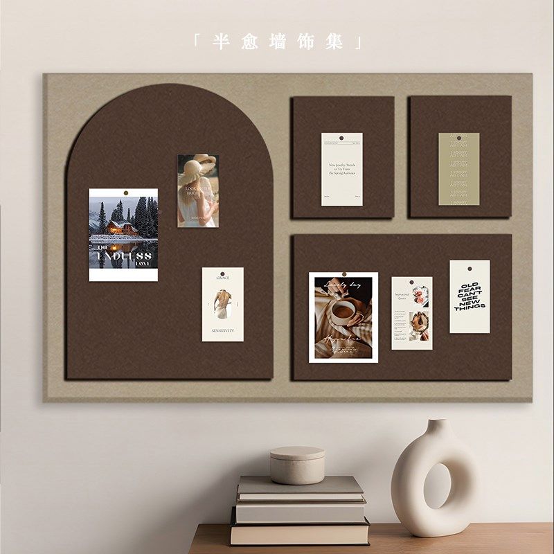 ins软木板软木墙板毛毡t布背景墙展示墙贴记事板留言板告示板愿景