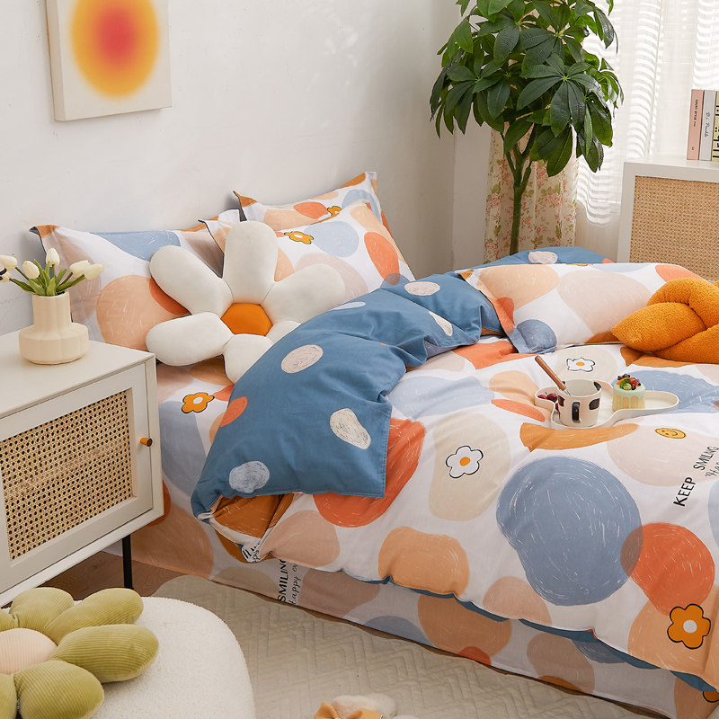 纯棉被套180220四件套180x200cm全棉被罩床单1.8*2.2米1.8*2.0