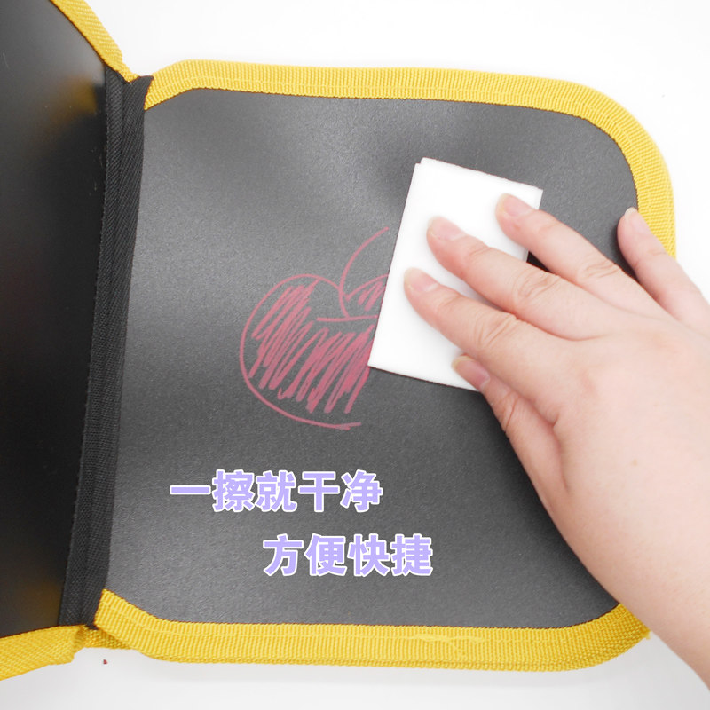 儿童画板涂鸦写字白板便携双面可用小黑板可擦水粉笔涂绘画本家用