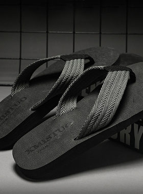 特大号大码46码47码48u码男人字拖沙滩鞋布带潮流外穿防滑夹角拖