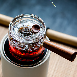 透明玻璃茶壶耐热耐高温煮茶器家用过滤侧把玻璃壶功夫茶具泡茶壶
