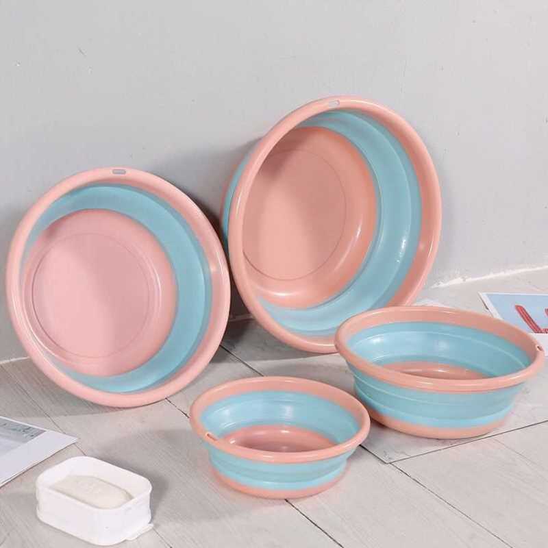 新款婴儿盆子可携式压缩旅行小号洗衣可折叠洗脸盆大号家用学生宿