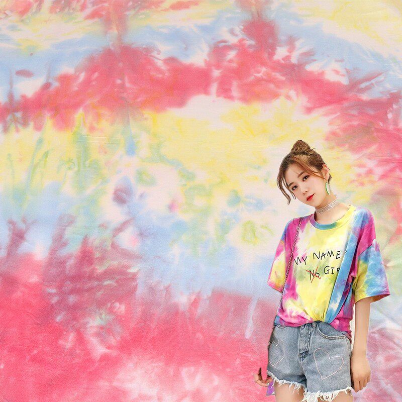 棉绸扎染布料 手工蓝染晕染抱枕窗帘床单服装背景装饰diy面料