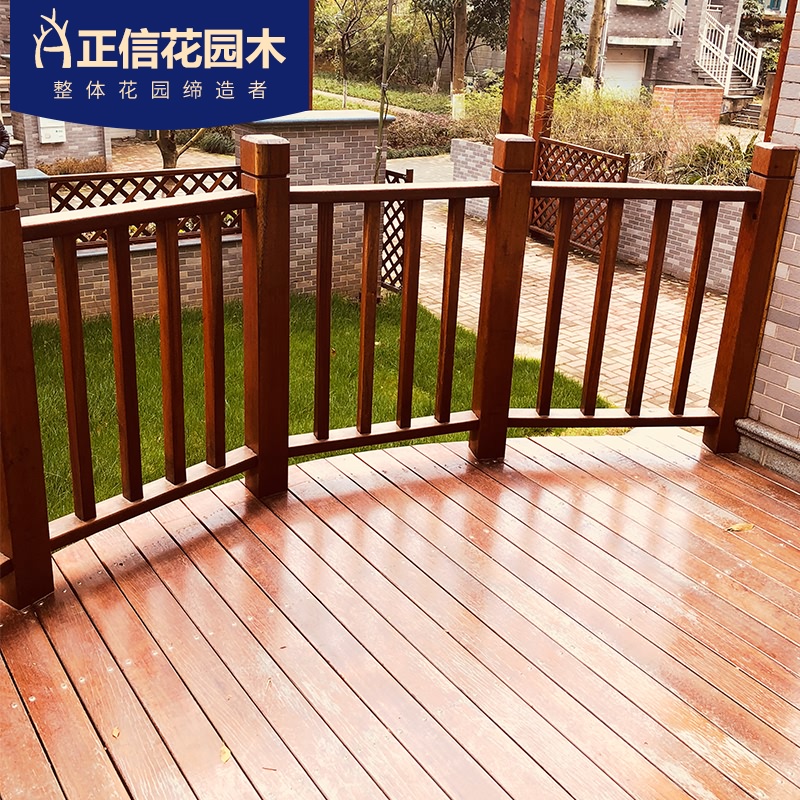 菠萝格防c腐木地板户外装修露台庭院设计室外阳台装饰地面栅栏围