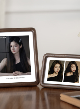 胡桃木相框摆台照片打印加实木z定制diy冲洗结婚照相片做成摆件