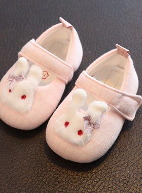 10个月宝宝室内鞋1一岁公主鞋小童软底2024婴P儿春秋鞋透气布鞋女