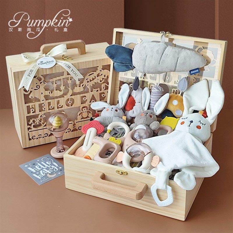 婴儿安抚礼盒玩具安抚摇铃牙胶男女新生宝宝满月见面兔年送礼物品,童装/婴儿装/亲子装,婴儿礼盒,淘宝优惠券,粉丝福利购,淘宝优惠卷