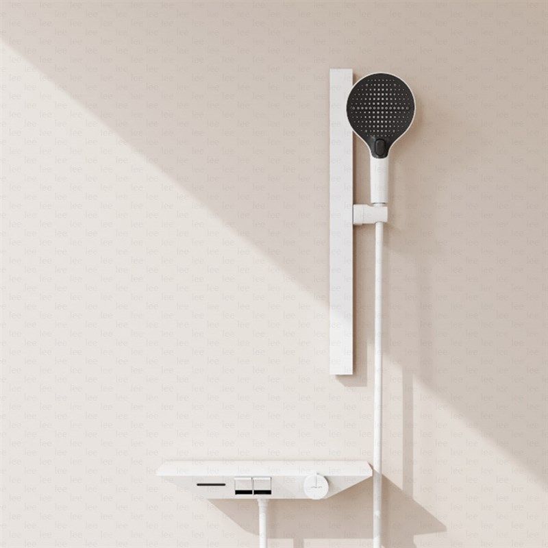 极简雅白+铁灰 平板置物淋浴 304外壳ppr水路,家装主材,恒温花洒套装,淘宝优惠券,粉丝福利购,淘宝优惠卷