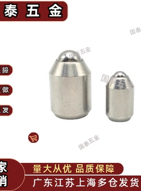 不锈钢重载型光身球头柱塞 无牙定位珠弹弓顶销BSZP5 6 8 10