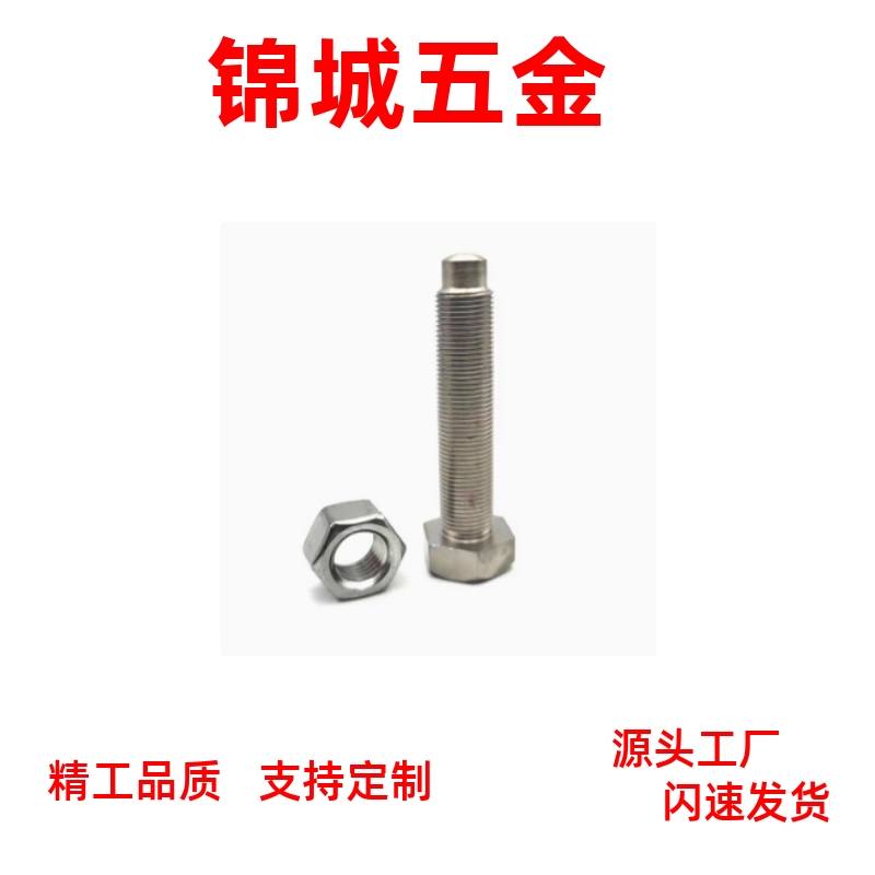 外六角头螺纹凸端R角粗牙PBE06不锈钢定位螺栓STBAS4/5/6/8/10/12