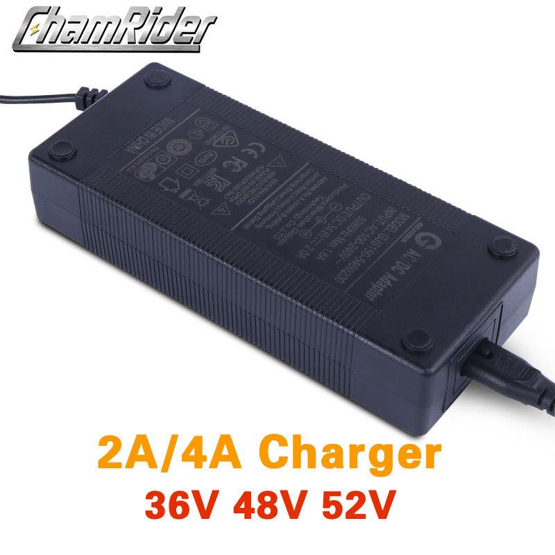 2A 4A充电器36V48V52V电动自行车锂电池组充电器DC XLR RCA