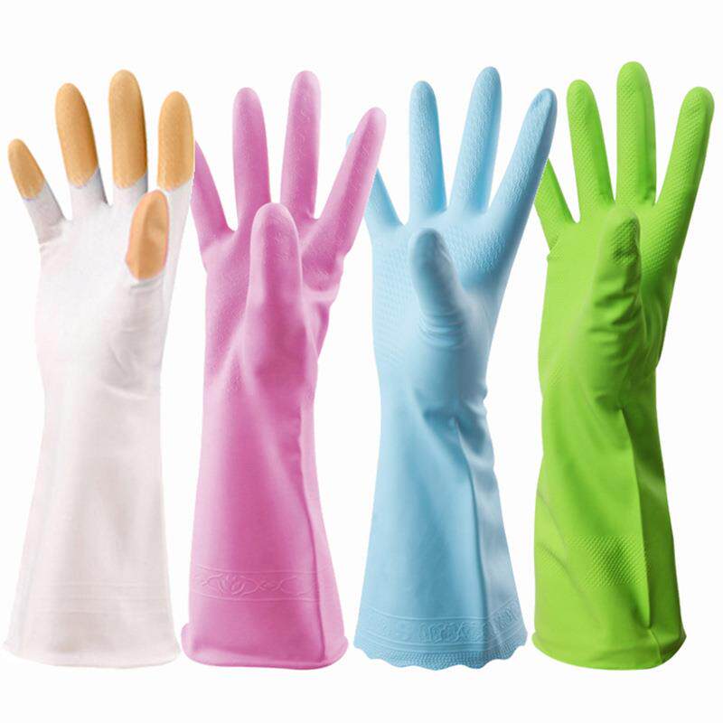 多款式家务清洁橡胶耐用防水塑胶刷碗洗衣服家用厨房单层洗碗手套