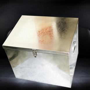 工业 大白铁皮工具铁箱子储物不锈钢箱带锁收纳大号盒子柜小铁盒