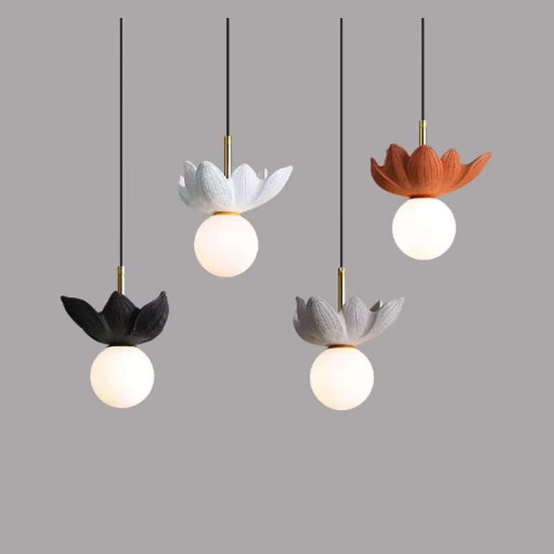 北欧个性餐厅小吊灯设计师创意吧台单头书房卧室床头树脂玻璃吊灯