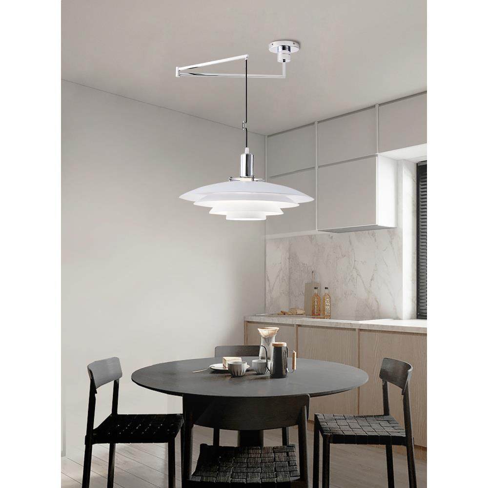 可移位飞碟餐厅吊灯ph5多层丹麦圆桌岛台摇臂伸缩单头饭厅吊灯具