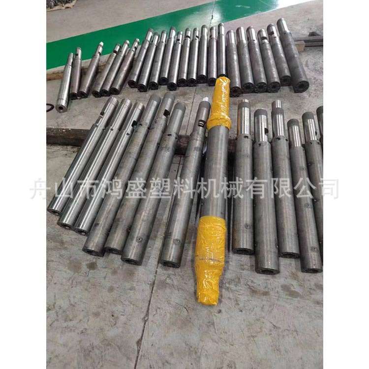 提供广东佳明注塑机螺杆料筒，佳明机老款机型螺杆机筒法兰螺杆头