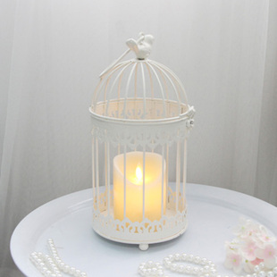 热销白色鸟笼装饰婚庆婚礼多肉花架挂饰绿植家居饰品阳台庭院摆件