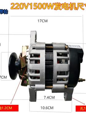热销新品066皮带轮式220V1500W小型全新纯铜线包家用发电机组交流