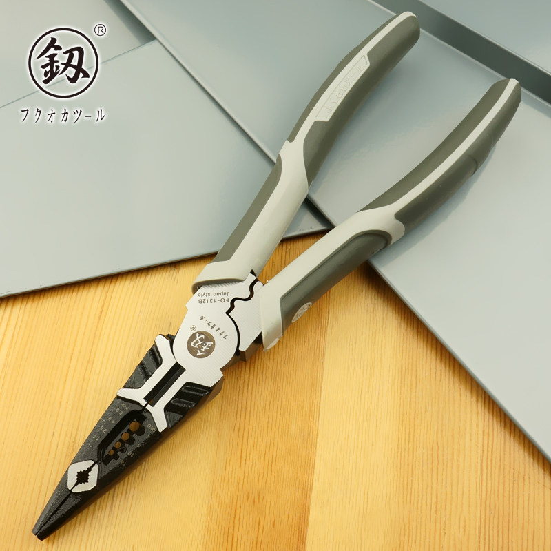 热销福冈工具工业级综合尖嘴钳尖咀钳子电工用剥线钳多功能省力钳