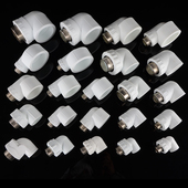 热销20 63PPR外丝牙弯头转4分6分1寸PPR冷热水管接头